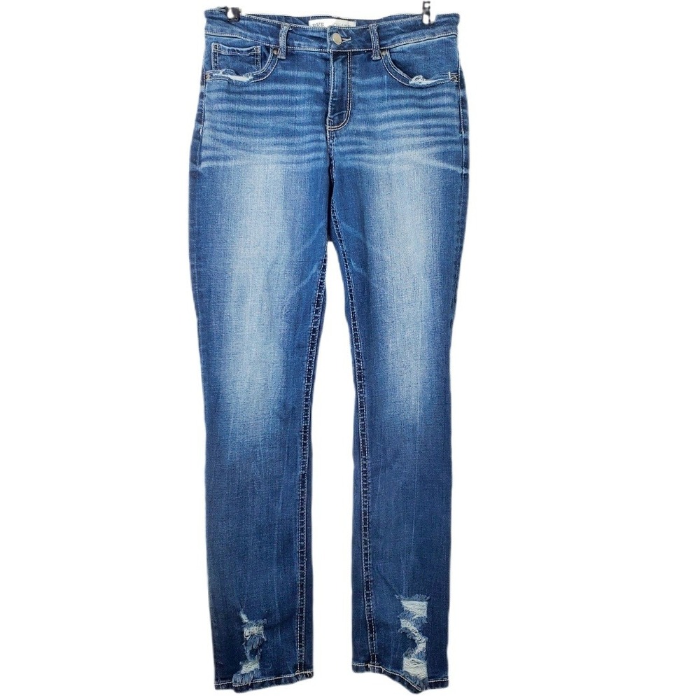 BKE Stella MidRise Slim Fit Straight Leg Jeans Stretch Denim Blue 30x29.5 ABK862